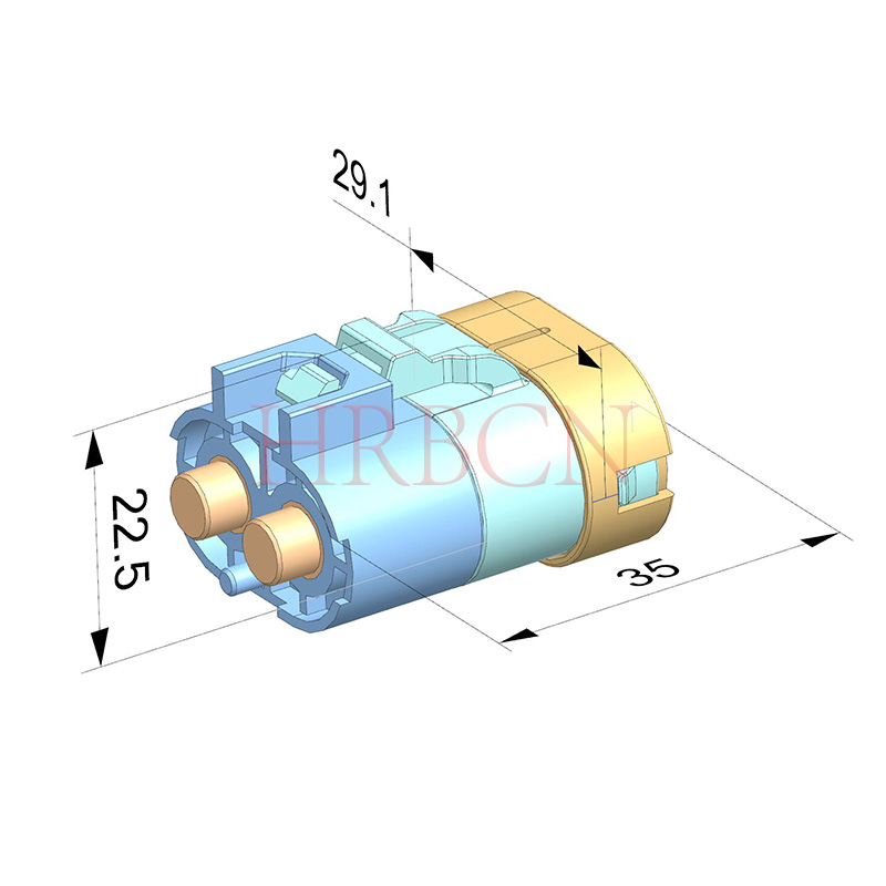 Connettore da cavo a scheda impermeabile con passo da 11,0 mm a 2 pin