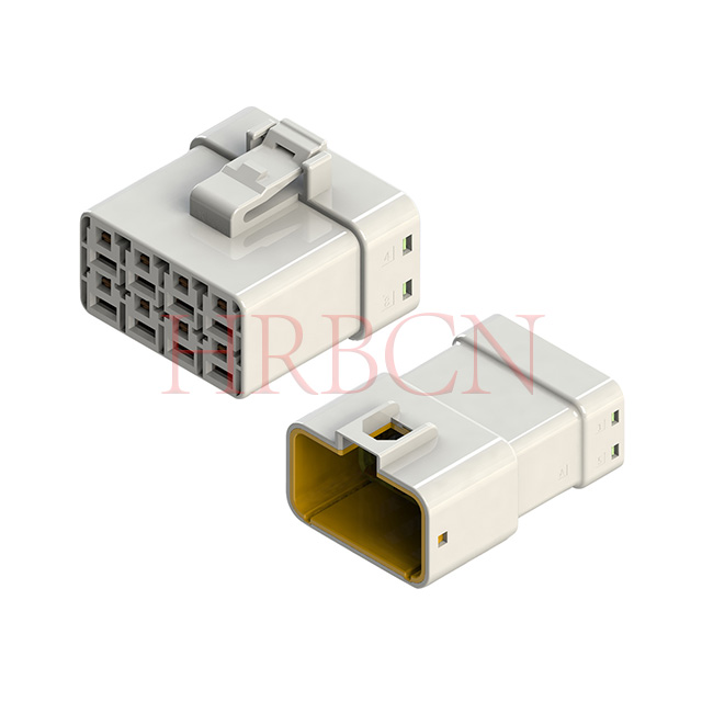 Connettore filo-cavo impermeabile automatico a 2 file HRB da 6,35 mm 