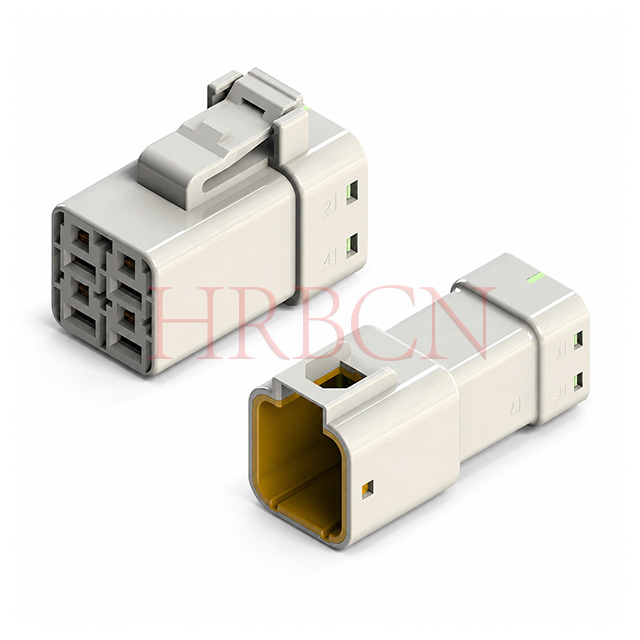 Connettore filo-cavo impermeabile automatico a 2 file HRB da 6,35 mm 