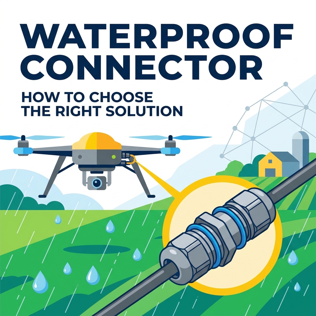 Connettori impermeabili per UAV agricoli: come scegliere la giusta soluzione di connessione