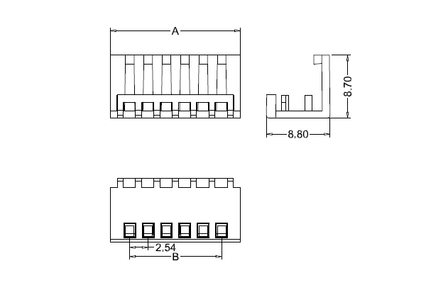 Dimensioni copertura antipolvere M2052R-NW