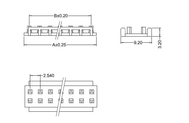 Dimensioni del parapolvere passante M2052-NW