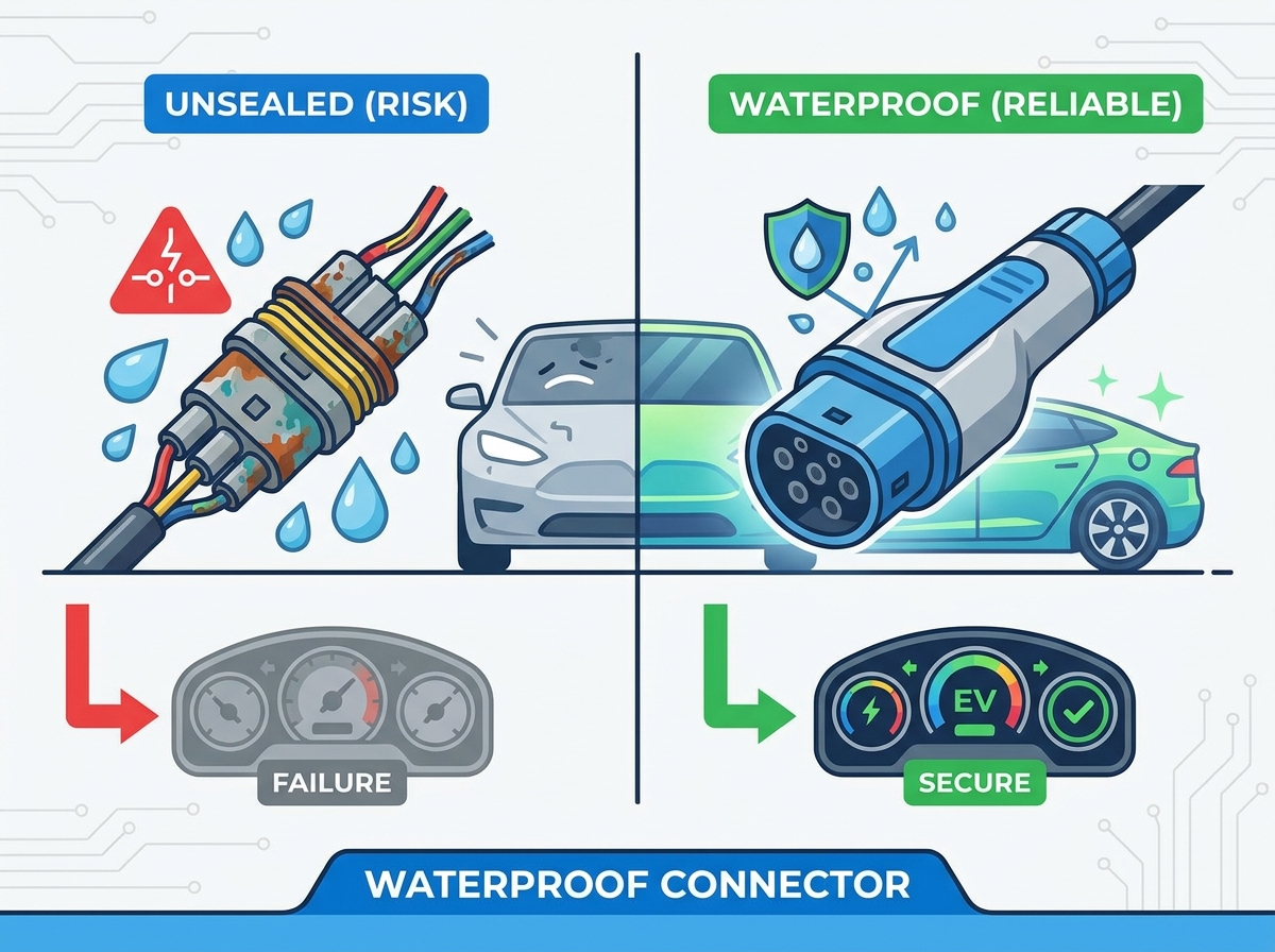 Connettore impermeabile per applicazioni automobilistiche