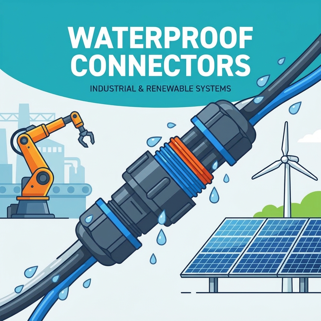 Connettori impermeabili per automazione industriale e sistemi di energia rinnovabile