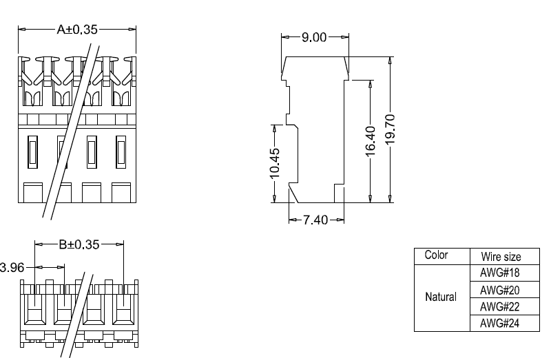 Dimensioni IDC M7060(I)-N