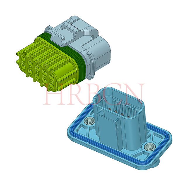 Connettore di alimentazione impermeabile filo-cavo HRB da 4,0 mm con montaggio a pannello